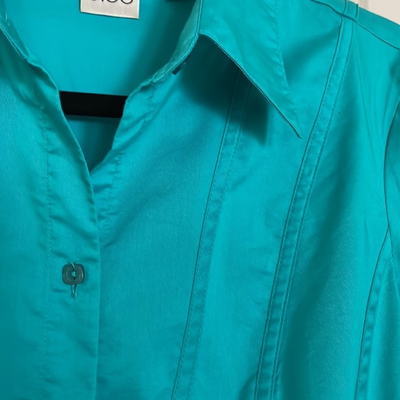 Ladies turquoise blouse - Picture 4 of 5